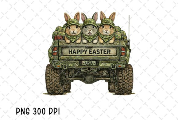 Download Camo Happy Easter Bunny Monster Truck - Premium Resources