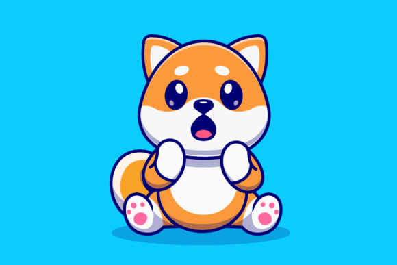 Download Cute Shiba Inu Dog Surprised Cartoon - Cartoon Collection