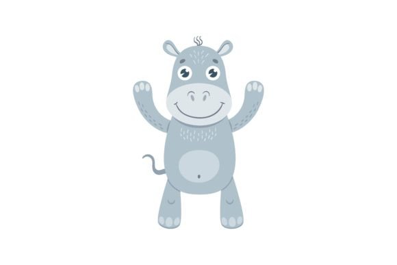Download Baby Animal Flat Icon. Cute Cartoon Hipp - Cartoon Collection