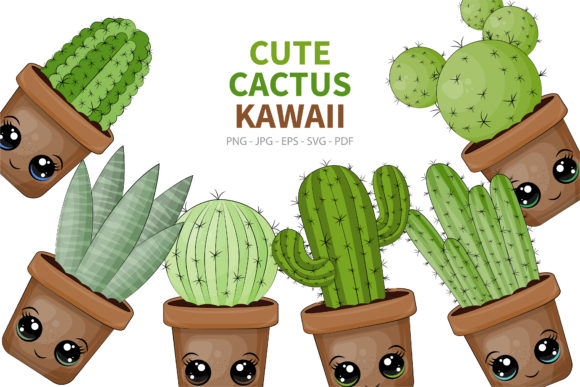 Download Cartoon Cactus Kawaii, Clipart Cactus - Cartoon Collection