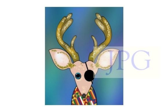 Download Retro Deer Cartoon Art Print 8by10 - Cartoon Collection